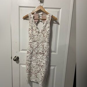 ✨ CUSTOM LUNA White Crochet Lace Open-Back Dress - Bridal/Event ✨